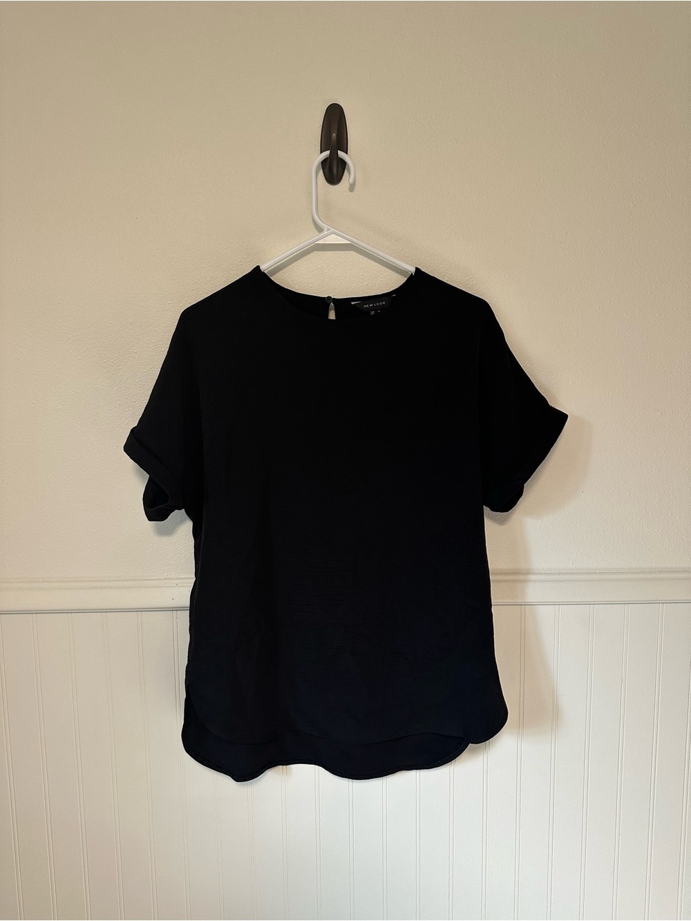 New Look Black Short Sleeve Top